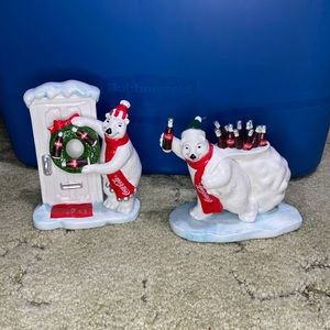 Coca-Cola Bear Christmas Figurines
